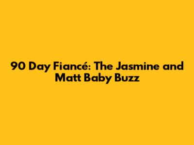 90 Day Fiancé: The Jasmine and Matt Baby Buzz
