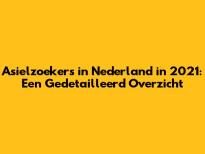Asielzoekers in Nederland in 2021: Een Gedetailleerd Overzicht