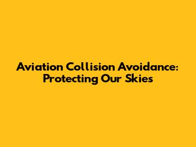 Aviation Collision Avoidance: Protecting Our Skies