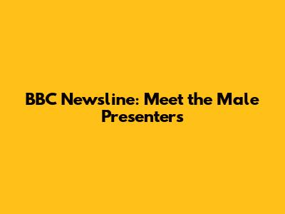 BBC Newsline: Meet the Male Presenters