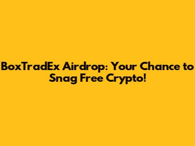 BoxTradEx Airdrop: Your Chance to Snag Free Crypto!