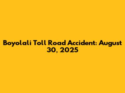 Boyolali Toll Road Accident: August 30, 2025