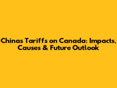 China's Tariffs on Canada: Impacts, Causes & Future Outlook