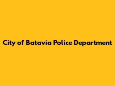City of Batavia Police Department