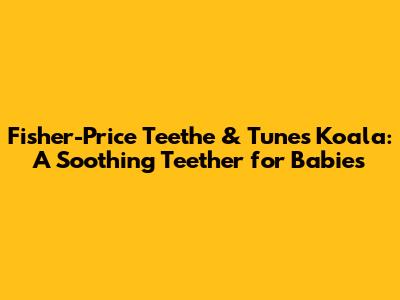 Fisher-Price Teethe & Tunes Koala: A Soothing Teether for Babies