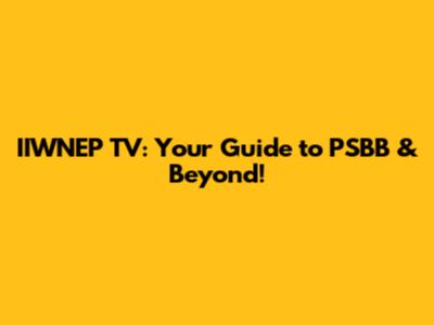 IIWNEP TV: Your Guide to PSBB & Beyond!