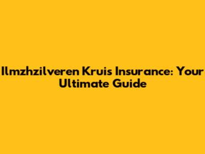 Ilmzhzilveren Kruis Insurance: Your Ultimate Guide