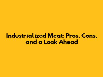 Industrialized Meat: Pros, Cons, and a Look Ahead