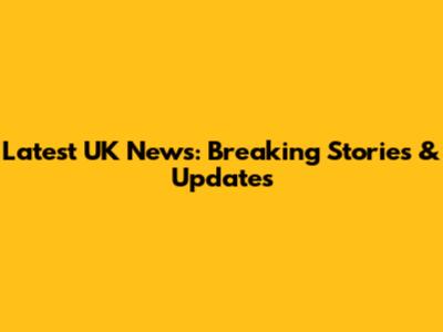 Latest UK News: Breaking Stories & Updates