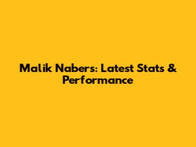 Malik Nabers: Latest Stats & Performance
