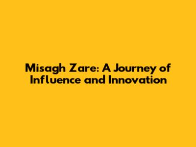 Misagh Zare: A Journey of Influence and Innovation