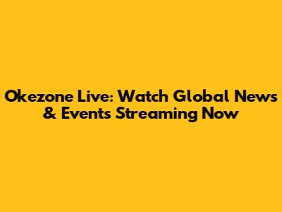 Okezone Live: Watch Global News & Events Streaming Now
