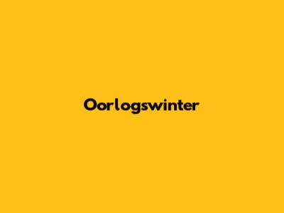 Oorlogswinter