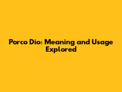 Porco Dio: Meaning and Usage Explored