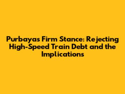 Purbaya's Firm Stance: Rejecting High-Speed Train Debt and the Implications
