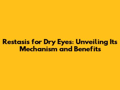 Restasis for Dry Eyes: Unveiling Its Mechanism and Benefits