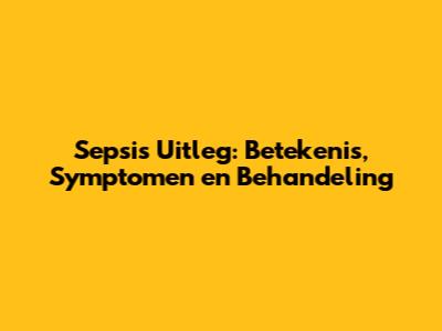 Sepsis Uitleg: Betekenis, Symptomen en Behandeling