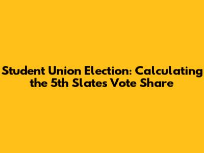 Student Union Election: Calculating the 5th Slate's Vote Share
