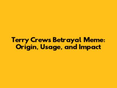 Terry Crews Betrayal Meme: Origin, Usage, and Impact