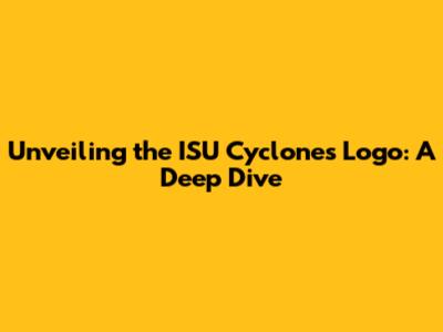 Unveiling the ISU Cyclones Logo: A Deep Dive